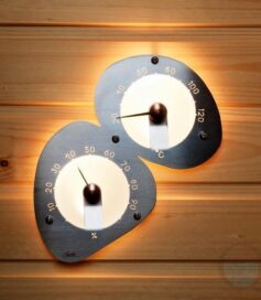 Cariitti Thermohygrometer mit Beleuchtung für Bad und Sauna