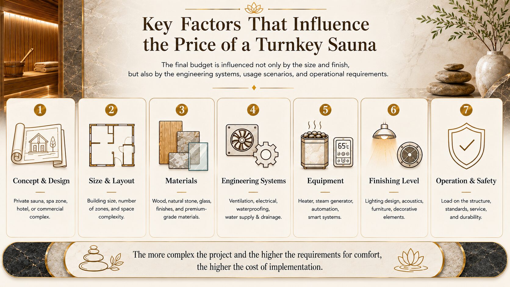 Key Factors Affecting the Price of a Turnkey Sauna