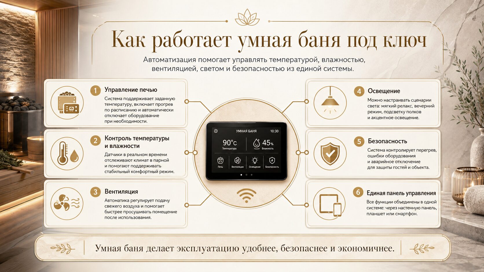 Как работает умная баня под ключ